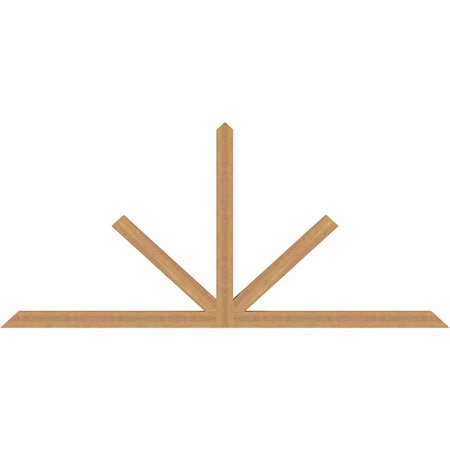 Ekena Millwork Saratoga Timber Gable Bracket, Western Red Cedar, 96"W x 44"H x 3 1/2"D x 3 1/2"F, 11/12 Pitch GBW096X44X0404SAR00SWR